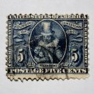 U.S. Cat. # 330 -1907 5c Pocahontas, blue