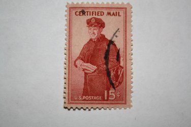 U.S. Cat. # FA1 - 1955 Certified Mail 15c