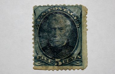 2-U.S. Cat. # 179 - 1875 5c Zachary Taylor, blue