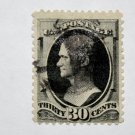 2-U.S. Cat. # 190 - 1879 30c Hamilton, full black