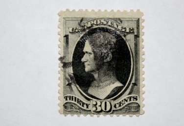 2-U.S. Cat. # 190 - 1879 30c Hamilton, full black