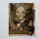 2-U.S. Cat. # 205- 1882 5 cent Garfield, yellow brown
