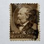 2-U.S. Cat. # 205- 1882 5 cent Garfield, yellow brown
