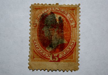 U.S. Cat. # 189 - 1879 15c Webster, red orange