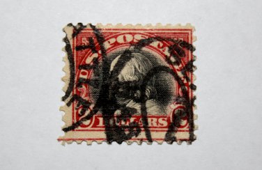 U.S. Cat. # 547 - 1920 $2 Franklin, carmine black