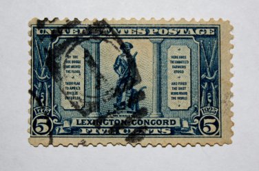 U.S. Cat. # 619 -1925 5c The Minute Man