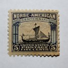U.S. Cat. # 621 -1925 5c Viking Ship