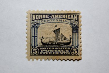 U.S. Cat. # 621 -1925 5c Viking Ship