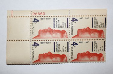 U.S. #1163 - Plate Block - 1960 4c Boys' Club of America
