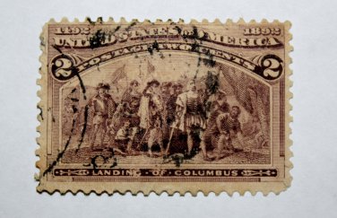 2-U.S. Cat. # 231 - 1893 2 cent Landing of Columbus
