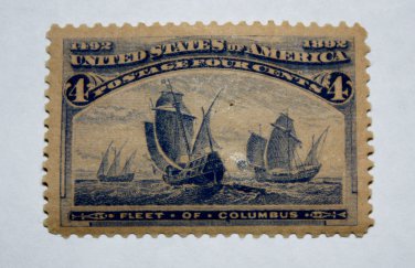 U.S. Cat. # 233 -1893 4c Fleet of Columbus