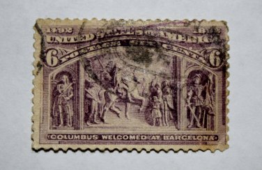 2-U.S. # 235 - 1893 6c Columbus at Barcelona