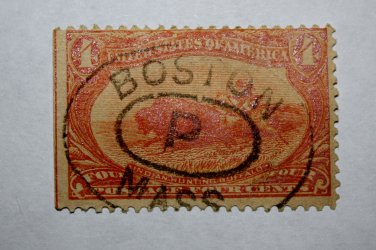 U.S. Cat. # 287 - 1898 4c Indian Hunting Buffalo