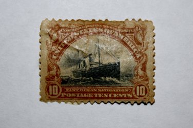 2-U.S. Cat. # 299 - 1913 5c Golden Gate perf 12 blue