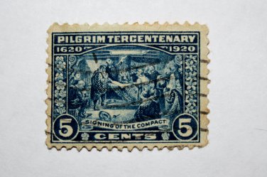 2-U.S. Cat. # 550 - 1920 5c Signing of the Compact