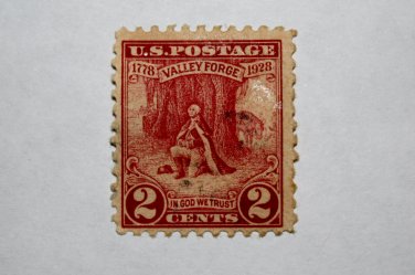U.S. Cat. # 645 - 1928 2c Washington at Prayer