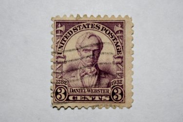 U.S. Cat. # 725 - 1932 3c Daniel Webster