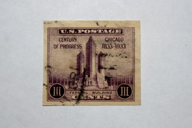 U.S. Cat. # 731a - 1933 Imp w/o gum 3c violet