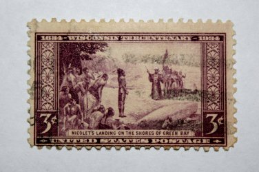 U.S. Cat. # 739 - 1934 3c Wisconsin Tercentenary