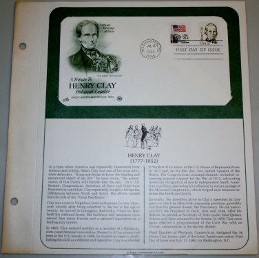1983 First Day of Issue - Henry Clay