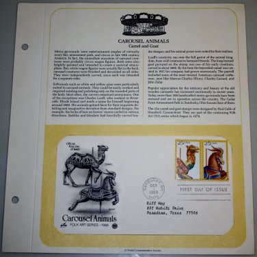1988 First Day of Issue - Folk Art Series (2)