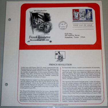 1989 First Day of Issue - French Revolution