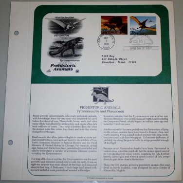 1989 First Day of Issue - Prehistoric Animals (2)