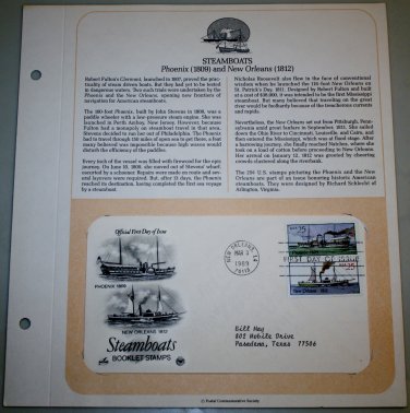 1989 First Day of Issue - Steamboats (2)
