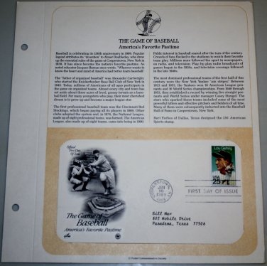 1989 First Day of Issue - The Game of Basketball