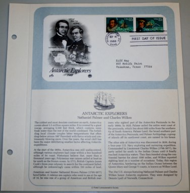 1988 First Day of Issue - Antarctic Explorers (2)