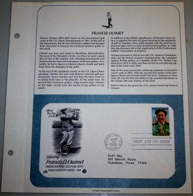 1988 First Day of Issue - Francis D. Quimet