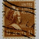 2-U.S. Cat. # 805 - 1938 M Washington 1-1/2c brown