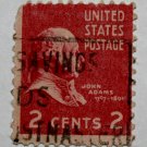 2-U.S. Cat. # 806 - 1938 2c John Adams, single