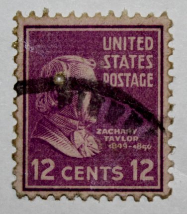U.S. Cat. # 817 - 1938 Taylor 12c purple