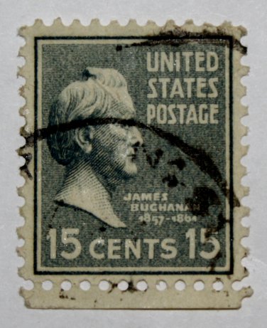 U.S. Cat. # 820 - 1938 Buchanan 15c light blue