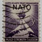 2-U.S. Cat. # 1008 - 1952 3c NATO