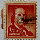 2-U.S. Cat. # 1030 - 1958 1/2c Benjamin Franklin