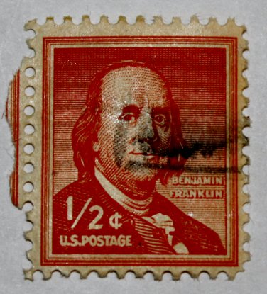 2-U.S. Cat. # 1030 - 1958 1/2c Benjamin Franklin