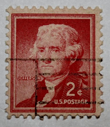 U.S. Cat. # 1033 - 1954 2c Thomas Jefferson