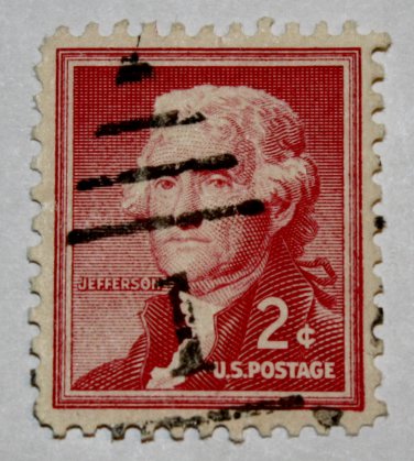 3-U.S. Cat. # 1033 - 1954 2c Thomas Jefferson