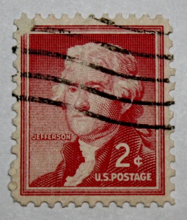 6-U.S. Cat. # 1033 - 1954 2c Thomas Jefferson