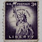 2-U.S. Cat. # 1035 - 1954 3c Statue of Liberty