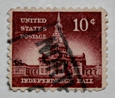 4-U.S. Cat. # 1044 - 1956 10c Independence Hall