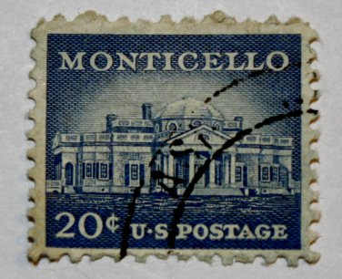 6-U.S. Cat. # 1047 - 1956 20c Monticello