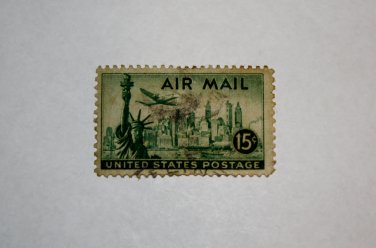 5-U.S. Cat. # C35 - 1947 15c New York Skyline