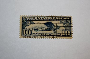 U.S. Cat. # C10 - 1927 10c Lindbergh Iss dk blue