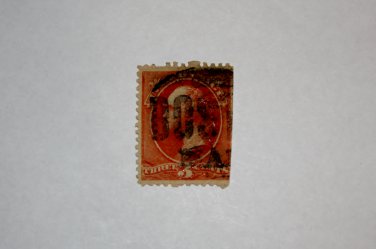 U.S. # 214 - 1887 3c Washington, vermilion