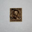 2-U.S. Cat. # 222 - 1890 4c Lincoln, dark brown