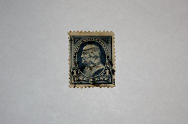 U.S. Cat. # 264 - 1895 1c Franklin, DL Wmrk blue