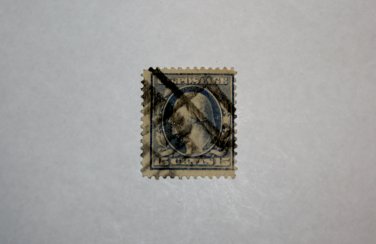 U.S. Cat. # 340 - 1909 15c Washington, DL Wmrk, Perf 12